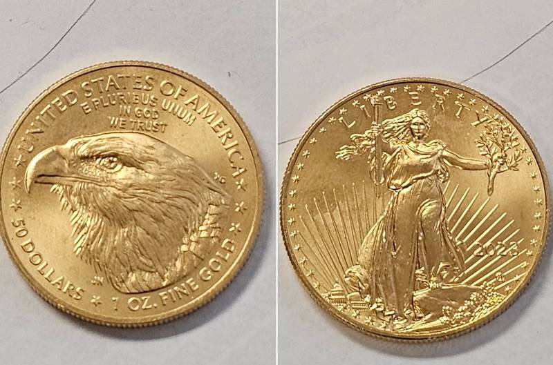 This gold coin was gifted to the Kankakee Salvation Army.