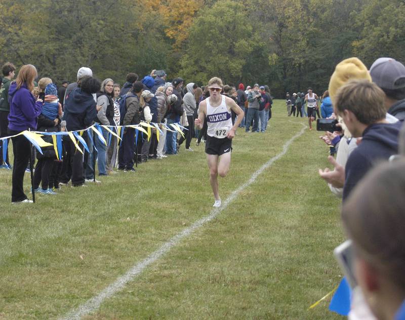 Third place finisher Averick Wisem of Dixon  heads for the finish. His time aw 15:27.40. Sterling hosted their Cross Country final at Hoover Park on Saturday, October 25, 2025.