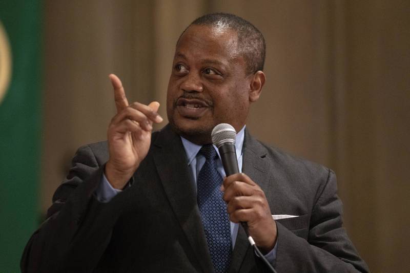 6th ward Ald. Roderick Sawyer Johnson participates in a forum with other Chicago mayoral candidates hosted by the Chicago Women Take Action Alliance Saturday, Jan. 14, 2023, at the Chicago Temple in Chicago.