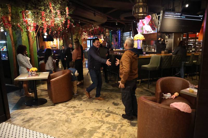 Guest arrive for the soft opening of Casa Catrina inside Joliet Union Station on Thursday, Feb. 19, 2026 in Joliet.
