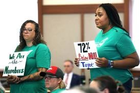 Photos: NIU clerical, professional and administrative workers seek higher wages