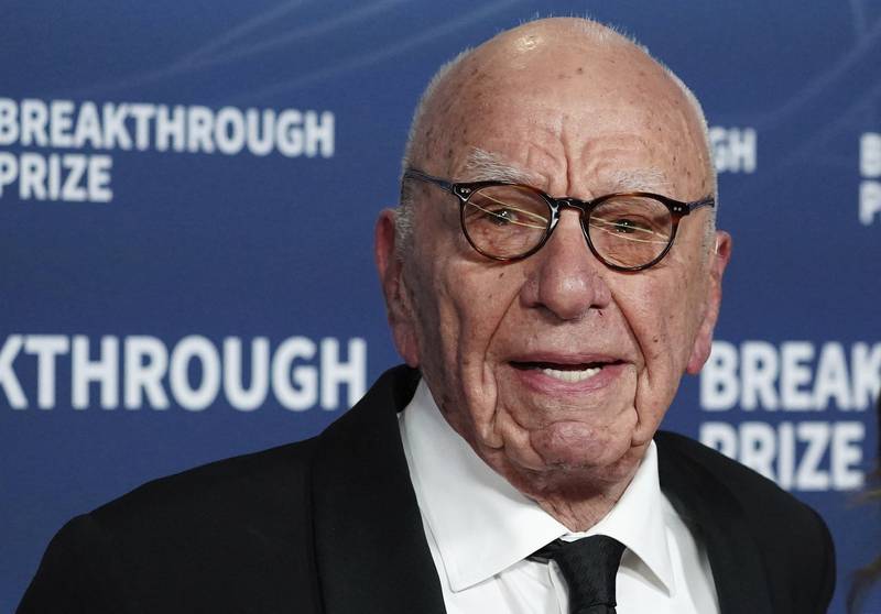 FILE - Rupert Murdoch arrives at the 11th Breakthrough Prize Ceremony on Saturday, April 5, 2025, in Los Angeles. (Photo by Jordan Strauss/Invision/AP, File)