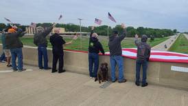 Locals cheer as the National Veterans Awareness Ride passes through Princeton