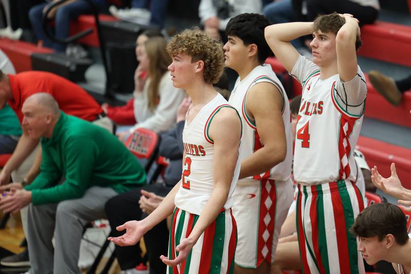L-P players express frustration on Saturday, December 14, 2024 at Hall High School in Spring Valley.