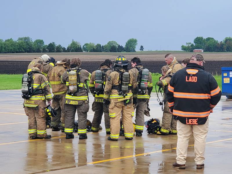 While rain and cooler weather hit the Illinois Valley early Saturday Morning, things were heating up for more than 50 firefighters from 11 area fire departments.