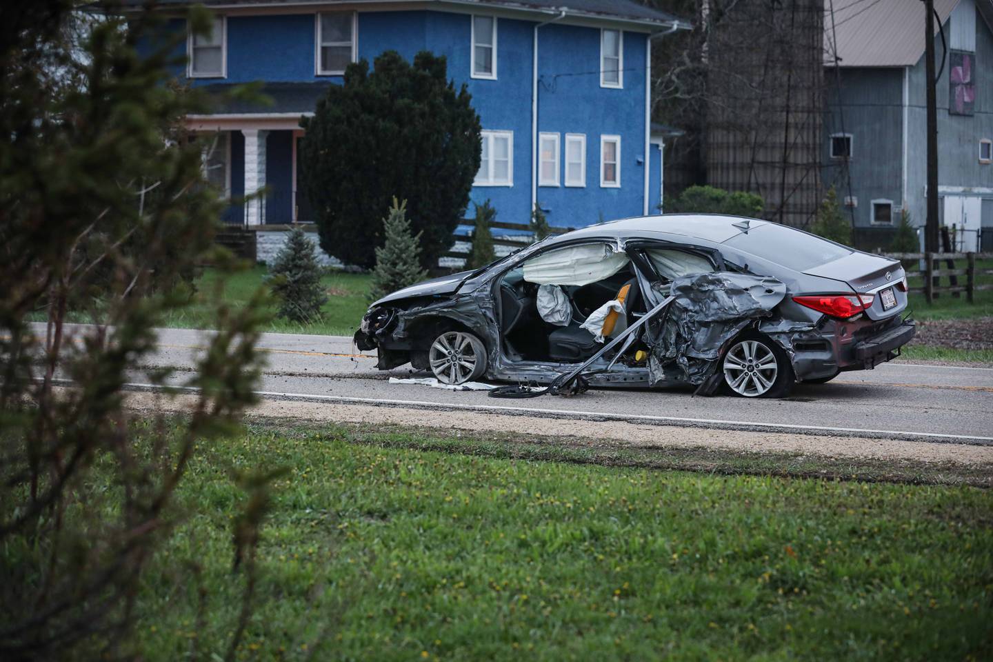 One person was critically injured after a crash near Harvard Thursday, May 1, 2025.