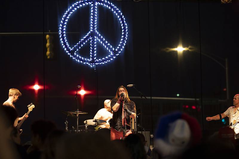 The Funky Monks, a Red Hot Chili Peppers tribute band, anchors the Petunia Fest main stage Thursday, July 4, 2024.