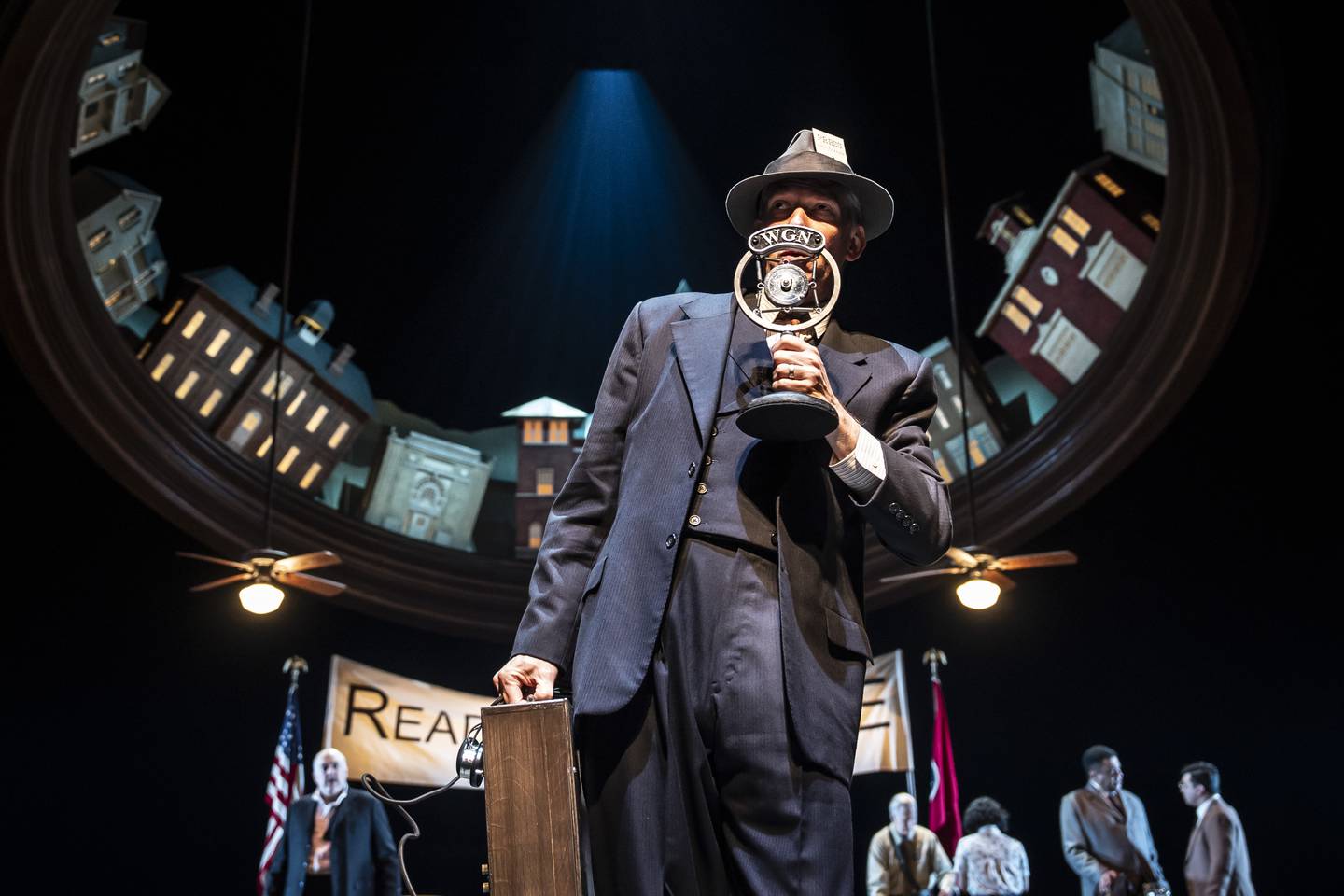 Lawrence Grimm in "Inherit the Wind," playing through Oct. 20, 2024, at Goodman Theatre in Chicago.