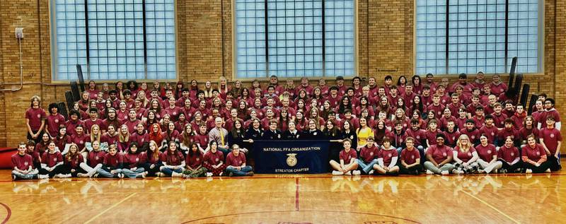 The 2023 Streator FFA Chapter photo, featuring 216 members.