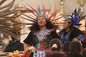 Photos: Chichimeca Dancers Honor Our Lady of Guadalupe in La Salle