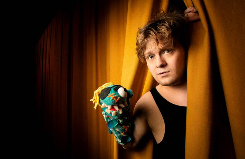 Elsinore presents "Hand to God," a play for adults, in Elgin in October 2024.