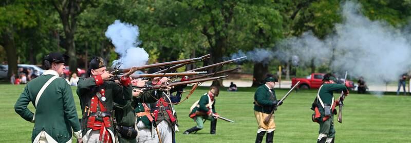 Parade field during the Revolutionary War reenactment at Cantigny Park in Wheaton on Sept. 8, 2024.