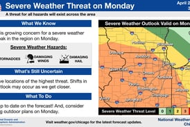 Severe storms Monday could bring tornadoes, damaging winds to northern Illinois