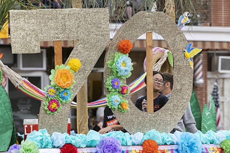 Riders on the YWCA float pay tribute to the 70th annual Fiesta Days parade Saturday, Sept. 16, 2023 as it moves from Rock Falls into Sterling.
