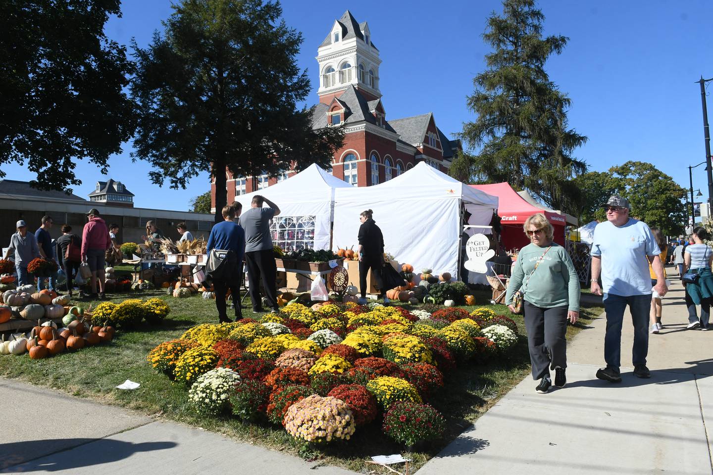 The weather was perfect for visitors at Oregon's Autumn on Parade festival in downtown Oregon on Saturday. The event continues on Sunday with its craft fair/farmers' market, a Fun Zone and petting zoo for kids, the Olde English Faire at Stronghold, and the Harvest Time Parade,