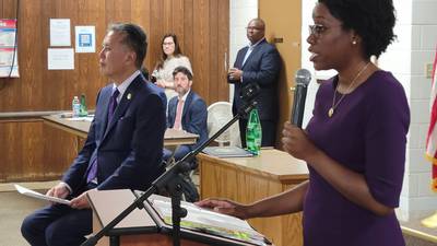 U.S. Rep. Lauren Underwood addresses rural health care issues at veterans town hall