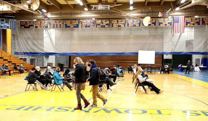 A COVID-19 vaccination clinic was held at Lyons Township High School's North Campus in La Grange on Thursday, Jan. 20, 2022. The clinic was hosted in cooperation with Albertson's/Jewel-Osco.