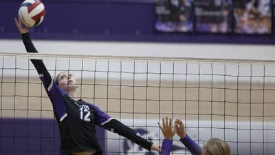 Photos: Dixon hosts Rochelle volleyball