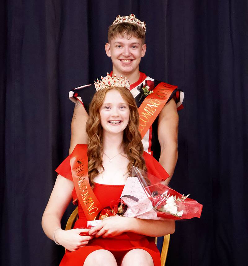 Prophetstown High School crowned Hayden Devore and Eden Jensen as their 2025 Homecoming King and Queen on Thursday, October 2, 2025, after the homecoming parade.