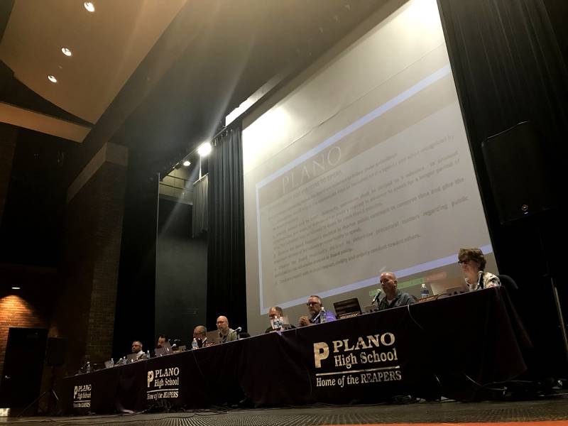 The Plano School District 88 Board of Education voted to make masks optional for students and staff while in school, but required while on school transportation during a special meeting Aug. 2 at Plano High School.