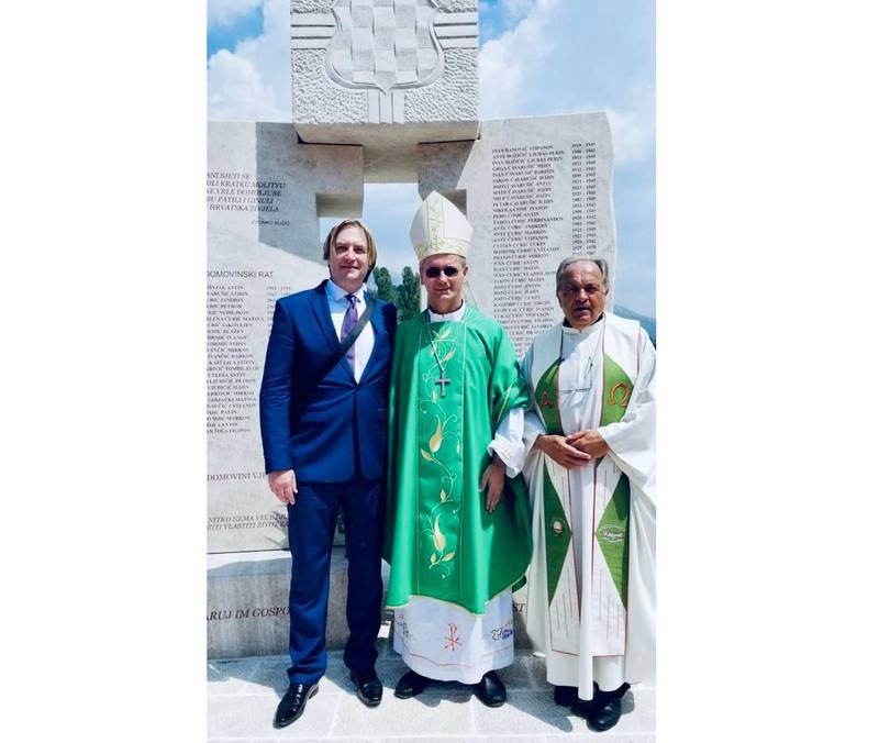 Ivan Kutlesa, Dražen Kutleša and Don Ante Kutleša are seen together in Croatia in 2018.