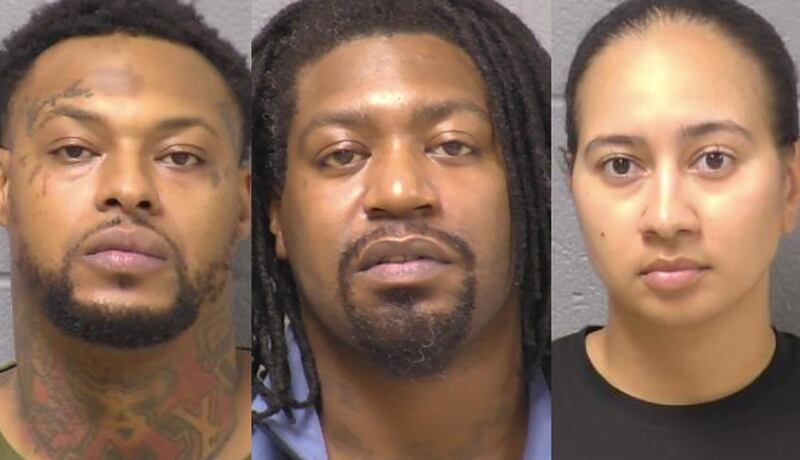 Jarvis Perkins (left), Adrian Clark and Victoria Orasco.