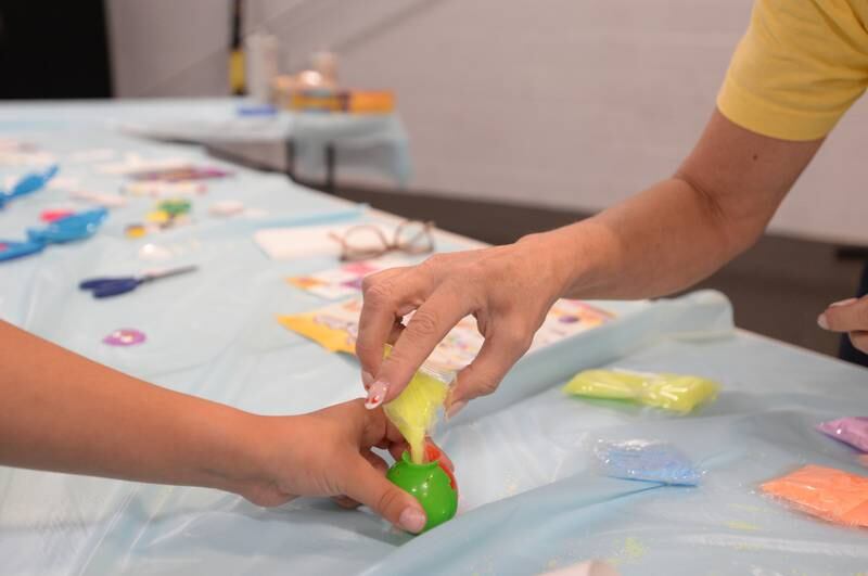 The Glen Ellyn Park District hosted an unplug from technology day with activities including making bouncy balls Saturday July 13, 2024.