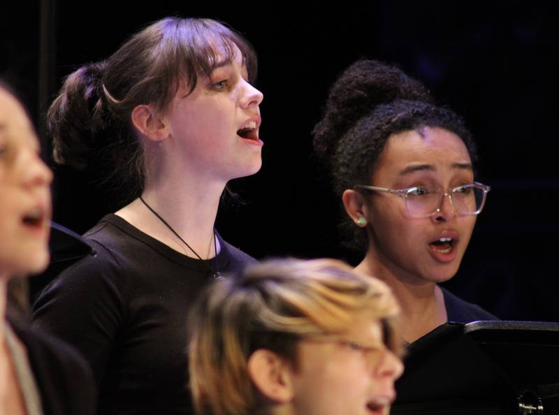 Members of the Dixon Public Schools combined choir performs Friday, March 3, 2023.