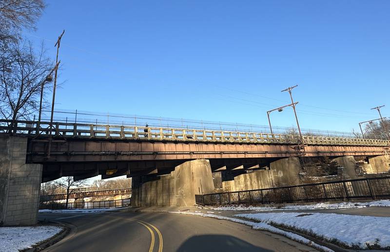 A view of the Fox River Aqueduct that carries water from the Illinois and Michigan Canal above the Fox River has a 12 foot vertical clearance on Monday, Nov. 27, 2023 in Ottawa.