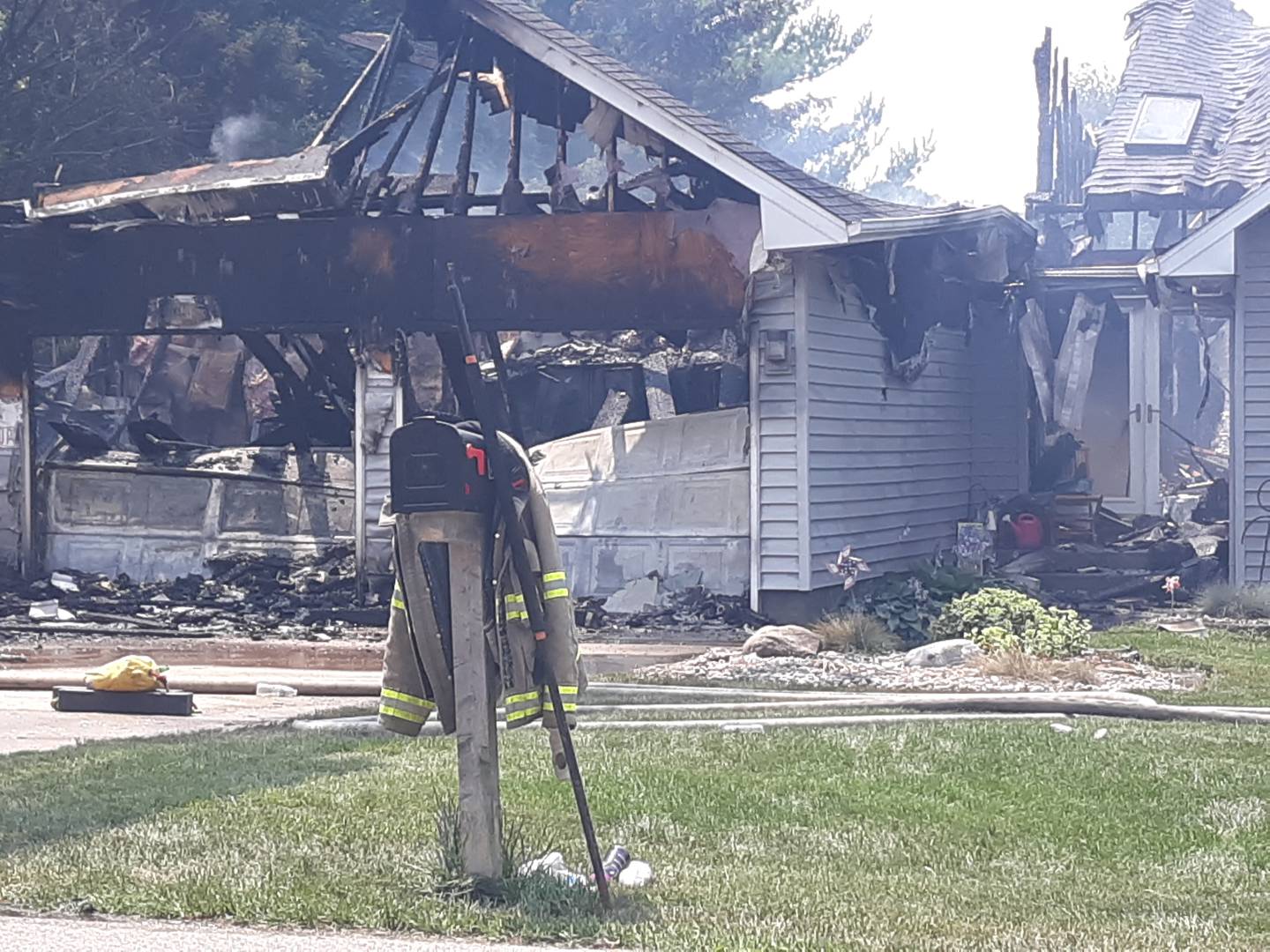 A structure fire on Saturday afternoon in Crystal Lake appears to have left a house a total loss.