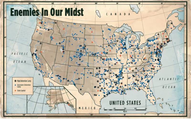 A mid-1940s map shows locations that WWII prisoners of war were held throughout the U.S. in all but four states.  On Monday evening, November 14, Ron Dickerson will present a program at Tiskilwa Historical Society about the camps in Illinois.
