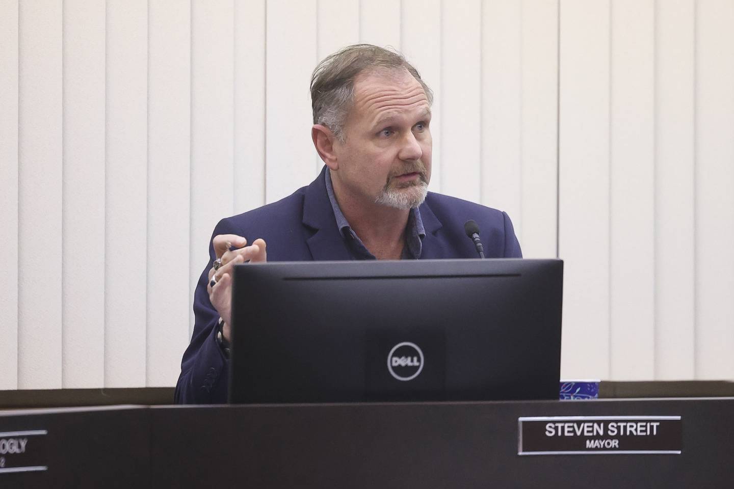 Mayor Steven Streit talks at the Lockport City Council meeting on Wednesday, Feb. 7th 2024 in Lockport.