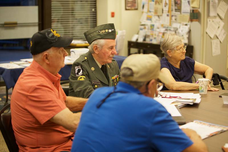 Vietnam Veteran Joe Morgan at a Veteran's meeting at the St. Charles Veterans Center on Thursday Sept. 21, 2023 in St. Charles.