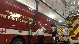 After car drives over fire hose, ruining it, McHenry Township fire district asks motorists to use caution  