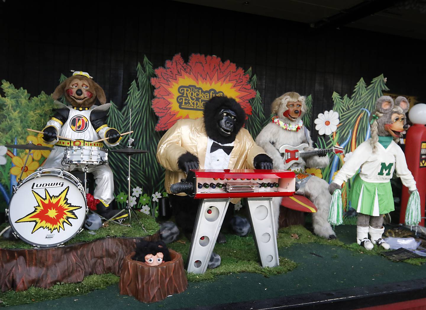 characters in the Rock-afire animatronic band that formerly was a main attraction at Chuck E. Cheese restaurants on Wednesday, March 27, 2024. The animatronic band will perform at the Volo Museum this summer.