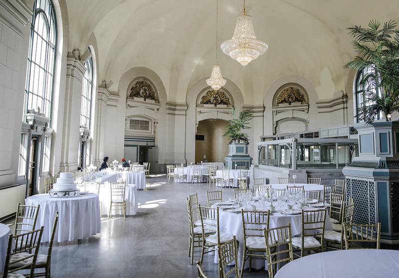 The Grand Ballroom at the Joliet Union Station banquet facility is seen May 28, 2015, in Joliet.