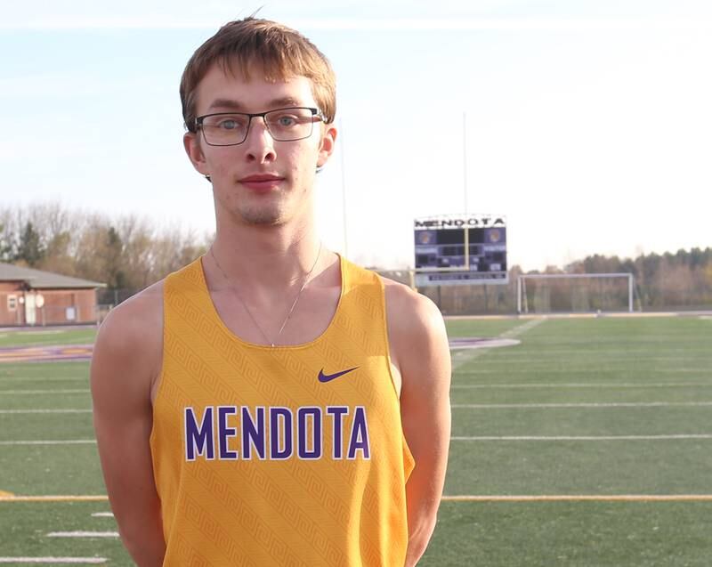 Mendota's Anthony Kelson is the NewsTribune boys cross county runner of the year on Tuesday, Nov. 8, 2023 in Mendota.
