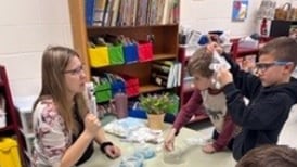 Ogle and Carroll students make seed starting projects with the Ag in the Classroom program