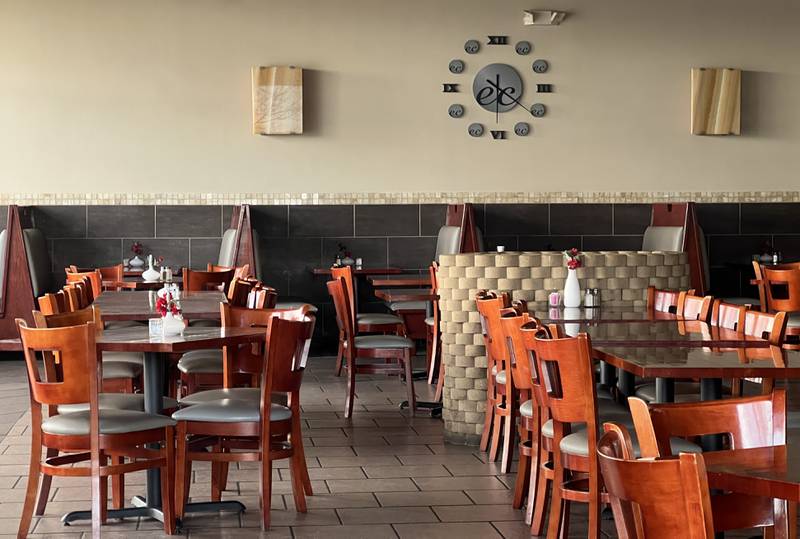 Eggsclusive Cafe in Sycamore closed for good on New Year's Eve 2023. The dining room sat empty on Jan. 4, 2023.
