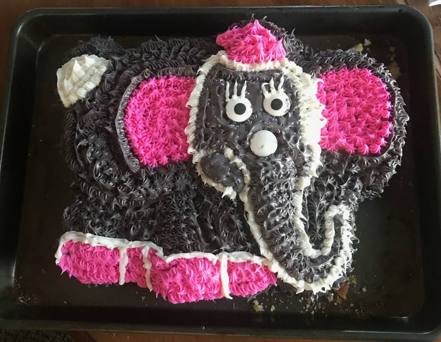 Elephant cake decorated and baked by Graham.