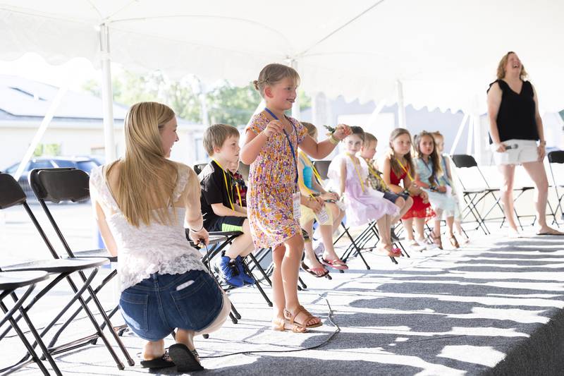 Joslyn Weinger, 6, dances for her talent Thursday, June 26, 2025, during Polo’s Little Miss and Mister pageant.