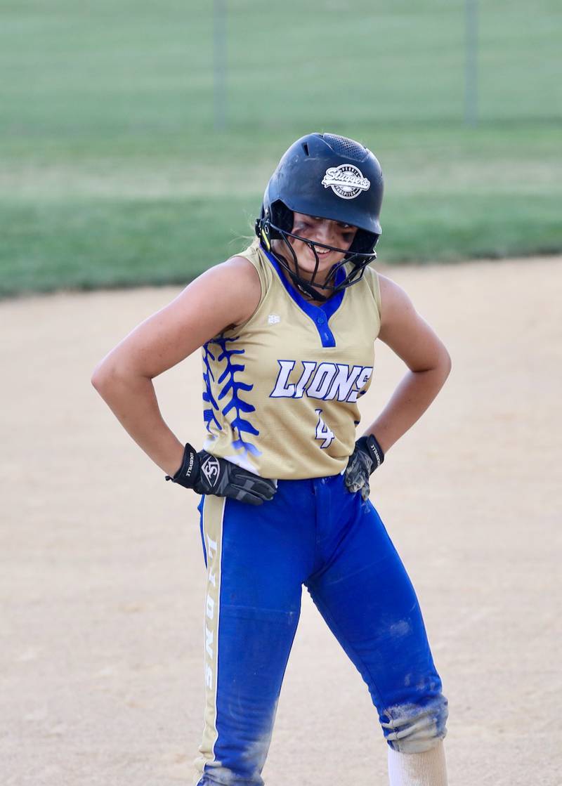 Maddie Gibson and the Logan Lions were all smiles after their 11-4 win in Thursday's senior opener over Geneseo.