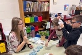 Ogle and Carroll students make seed starting projects with the Ag in the Classroom program