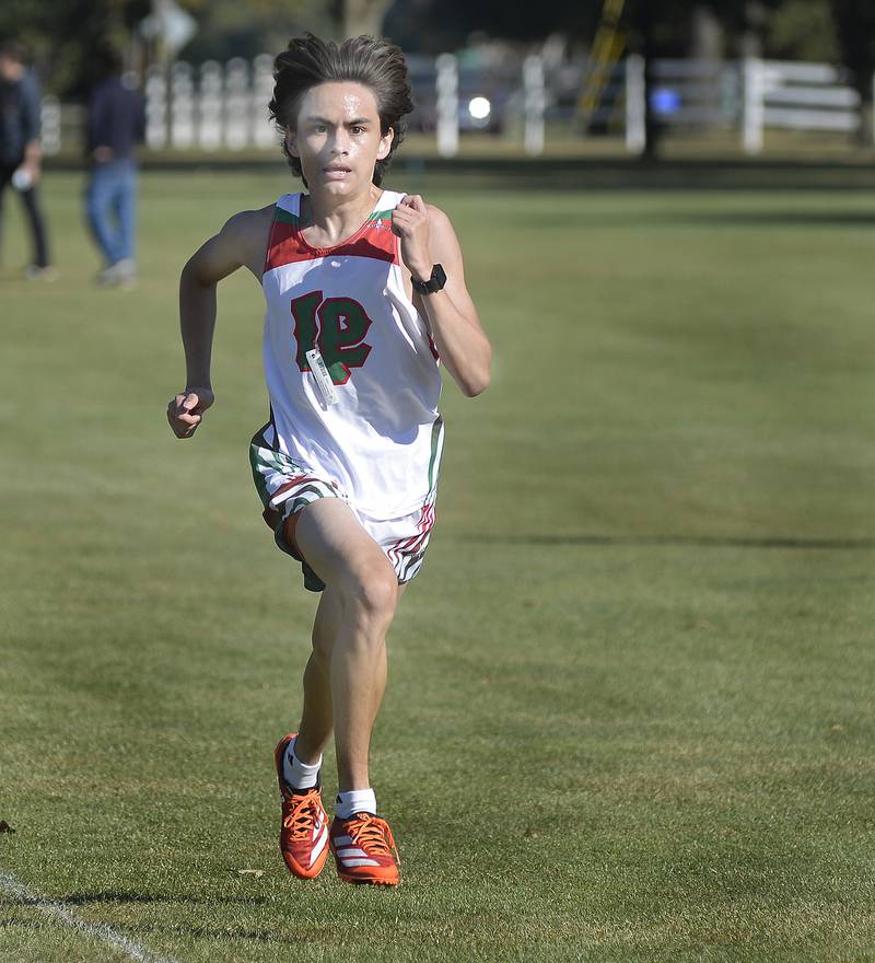La Salle-Peru's Erik Garcia runs Saturday, Oct. 1, 2022, during the La Salle County Invitational at The Eastwood in Streator.