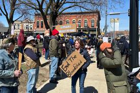 Veteran speaks at No Kings rally, Oregon Illinois