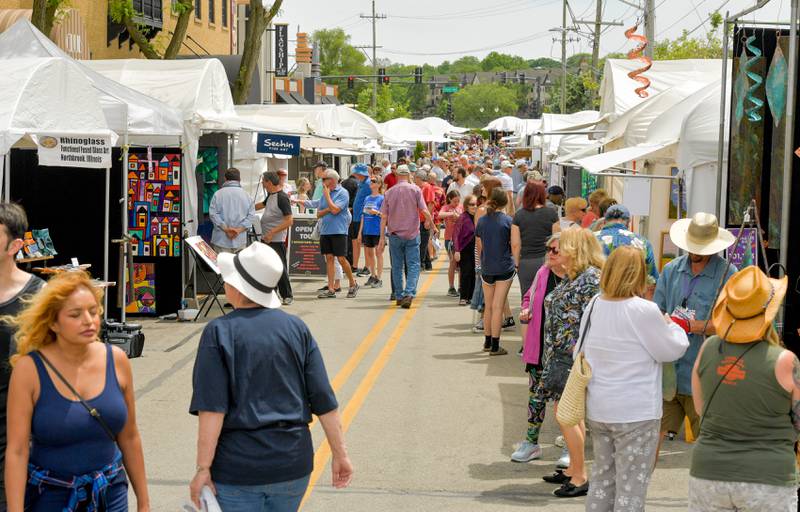 Art lovers attend the St. Charles Fine Art Show on Saturday, May 27, 2023.