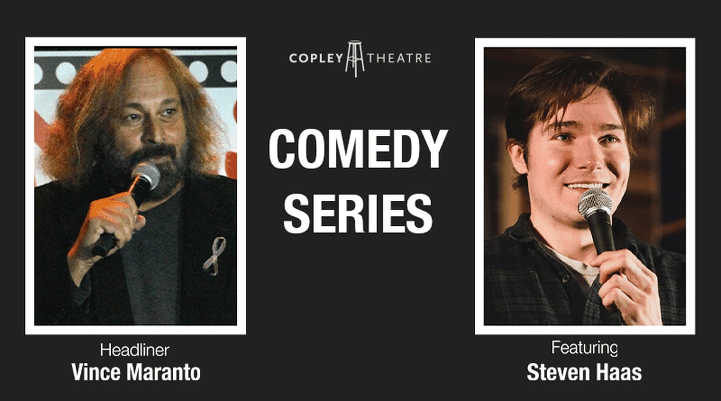 Comedians Vince Maranto and Steven Haas will perform at the Copley Theatre in downtown Aurora Saturday, April 18, 2026.