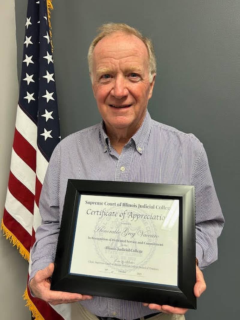 Greg Vaccaro, La Salle County Circuit Clerk, was honored by the Illinois Supreme Court for his service as chairman of the Committee on Circuit Clerk Education Judicial College.