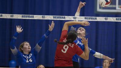 Photos: Newman volleyball faces off against Hall
