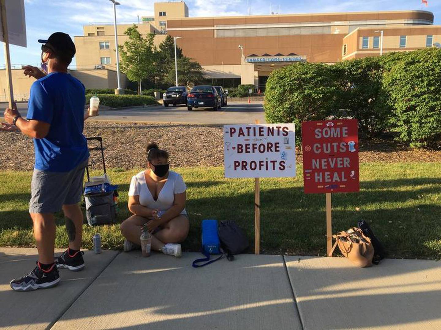 Nurses with Illinois Nurses Association go on strike at AMITA Health Saint Joseph Medical Center on Saturday in Joliet.